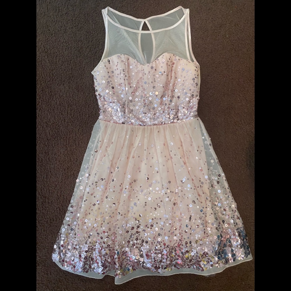 Pink sequin dress
